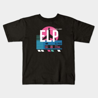 El Paso (ELP) Airport // Sunset Baggage Tag Kids T-Shirt